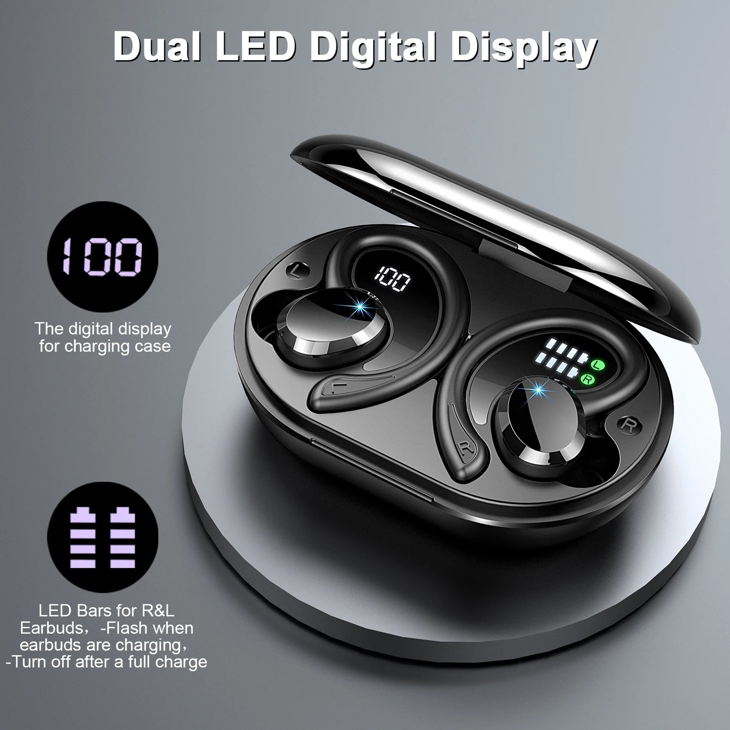 Wireless Noise Cancelling Sports Earbuds