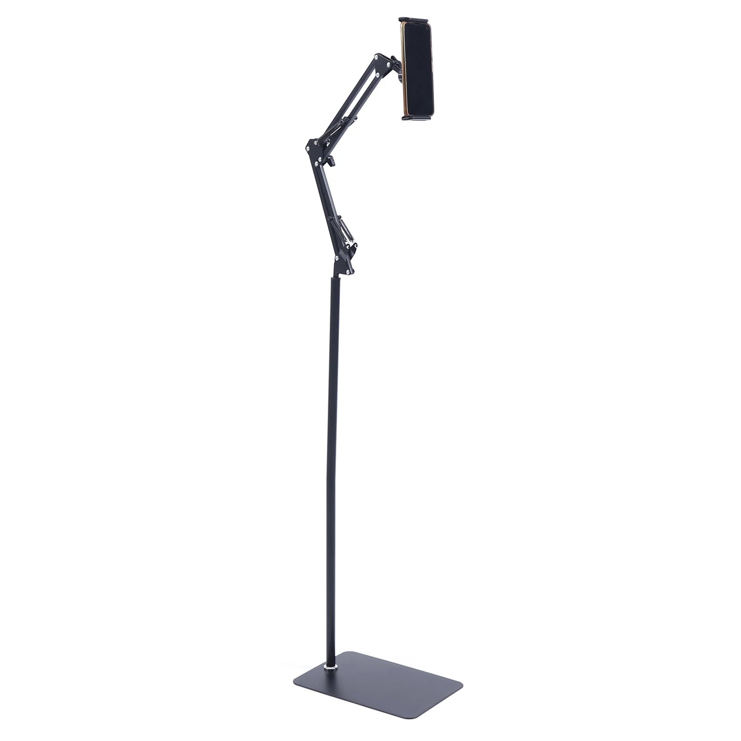 360° Tablet Floor Stand Floor Standing Mobile Phone Holder Tripod Stand Rotating Mount Height Adjustable