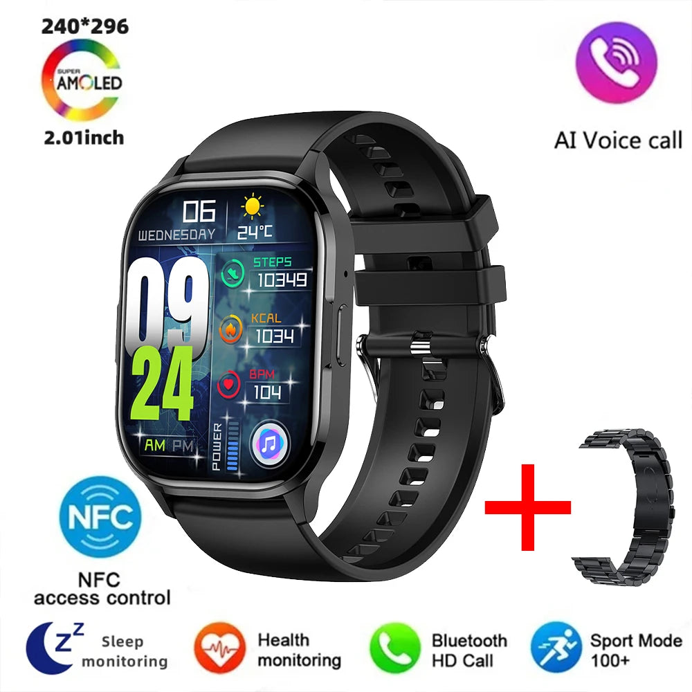 2024 Latest Men's and Women's Electronic Watches 5.3 Bluetooth Call Sports Fitness Heart Rate Monitoring Function Couple Watch