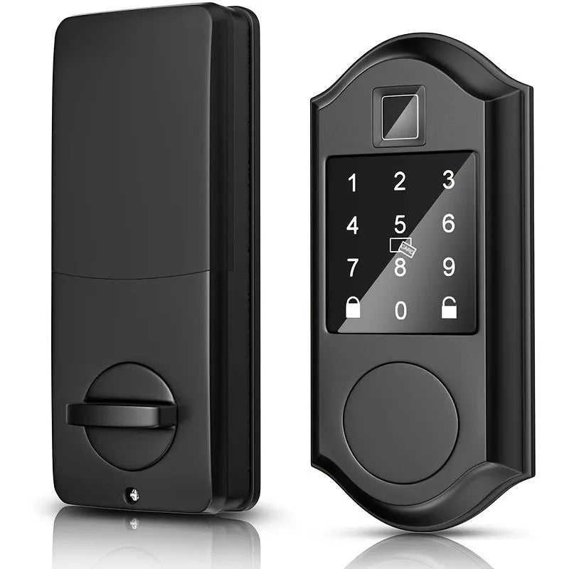 CIEPOJIT Smart Fingerprint Deadbolt Smart Door lock Electric Lock with Latch Auto Lock Key/Password/ TTLOCK APP