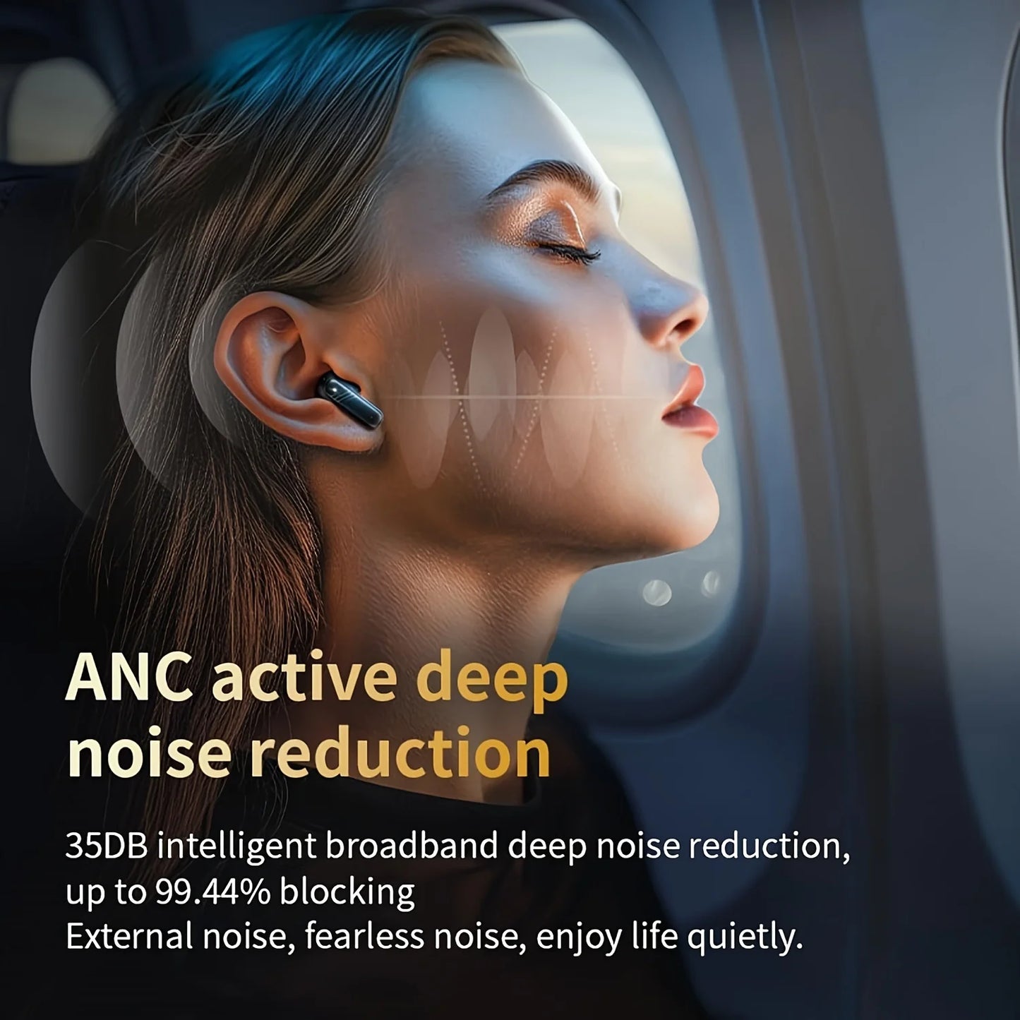 Active Noise Cancelling Wireless Earbuds with Smart Touch