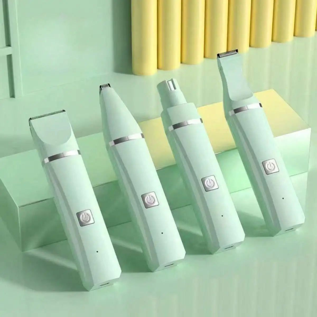 Dog Grooming Kit Hair Low Noise Paw Trimmer- Rechargeable - Cordless Quiet Nail Grinder Shaver for Cats and Other Pets