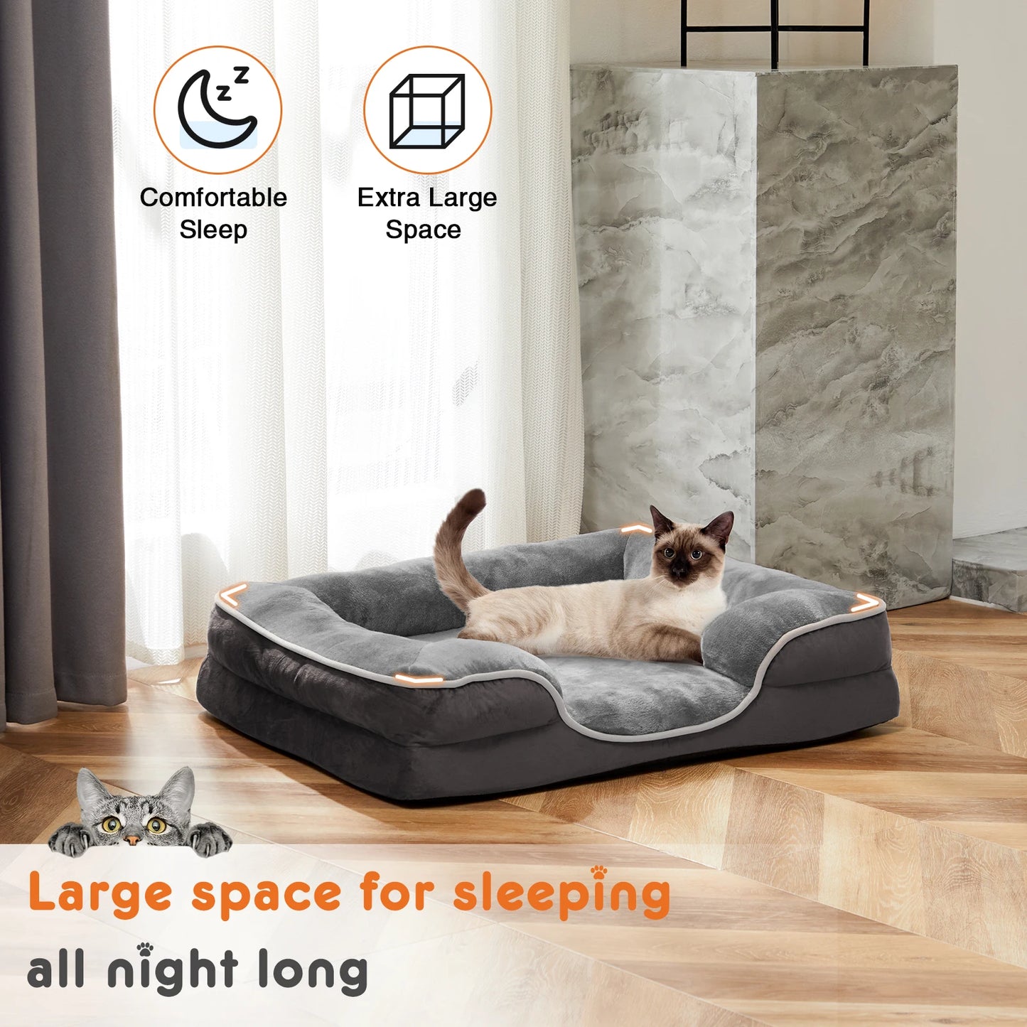 JHK Orthopedic Dog Bed Memory Foam Pet Bed for Small Dogs