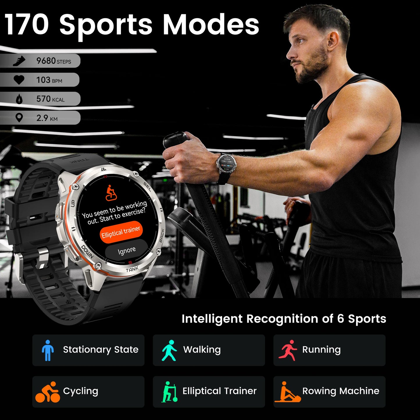 2025 NEW KOSPET TANK T3 Ultra GPS Smart Watches Waterproof