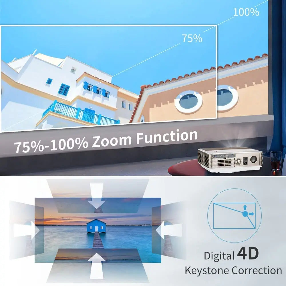 Android 4K Smart Home Theater Projector 1920*1080P Wifi