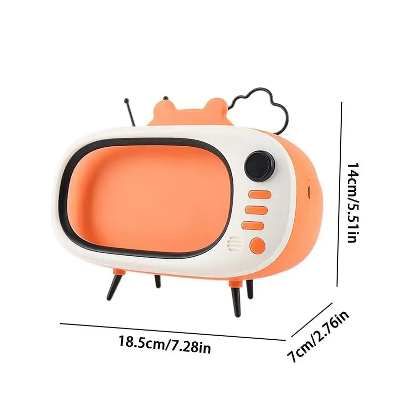 Creative Mobile Phone Holder TV Night Light Universal Phone Stand Retro TV Mobile Phone Holder Under 6.5 Inch