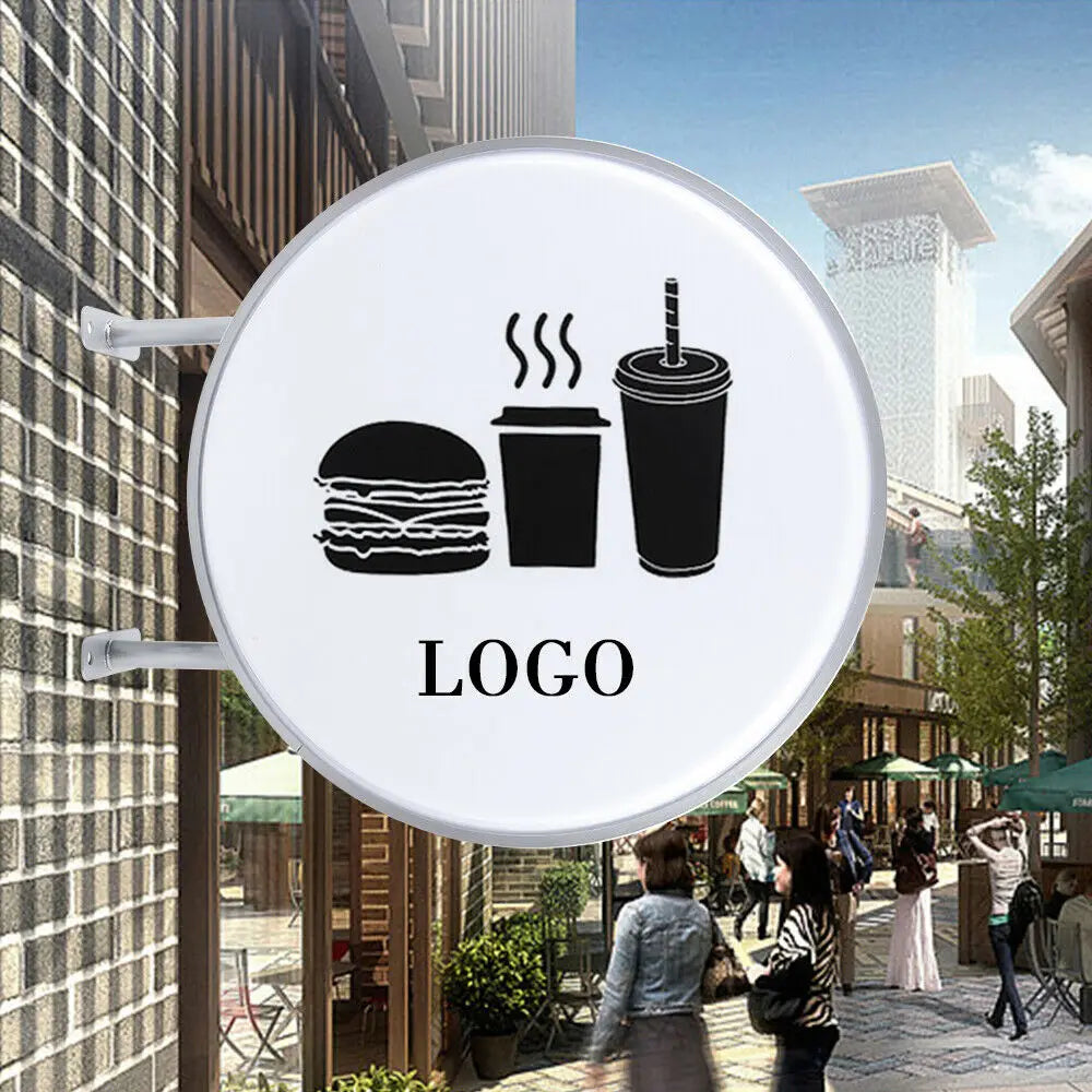 60cm Waterproof Double-sided LED Advertising Light Box Outdoor Light Advertising Board Round Square Light Advertising Box