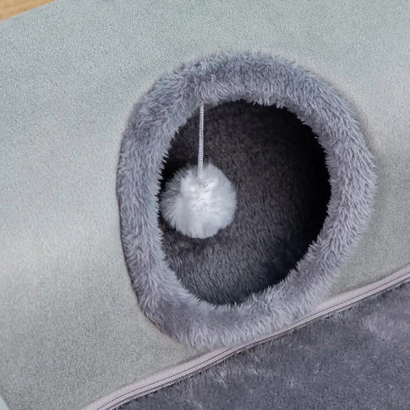 Cat Tunnel For Indoor Cats Removable Cat Beds Washable U Shape Cat Cave