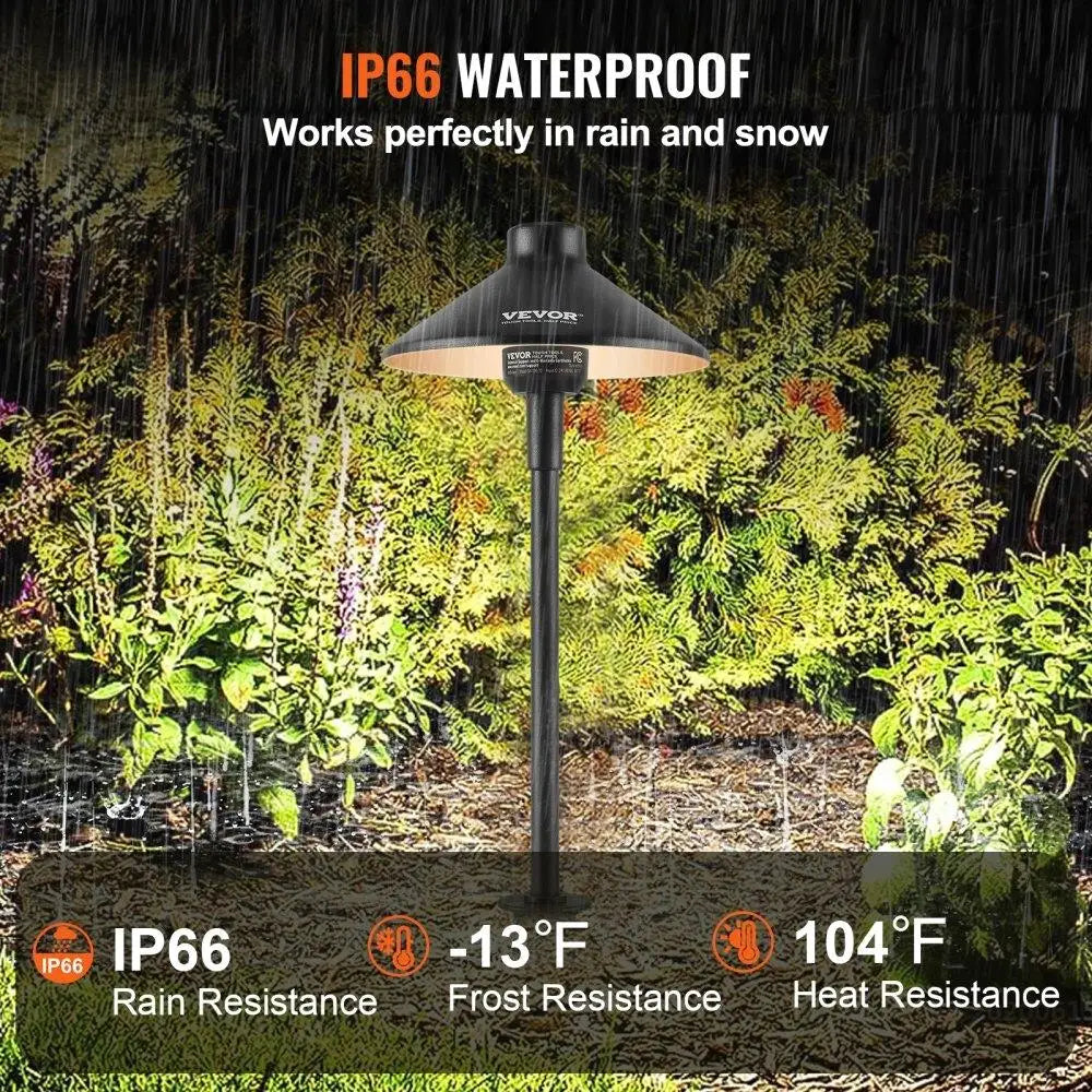 8 Pack Low Voltage Landscape Lights 3W 210LM 12V 24VAC DC Outdoor Walkway Lighting 3000K Warm White IP66 Waterproof
