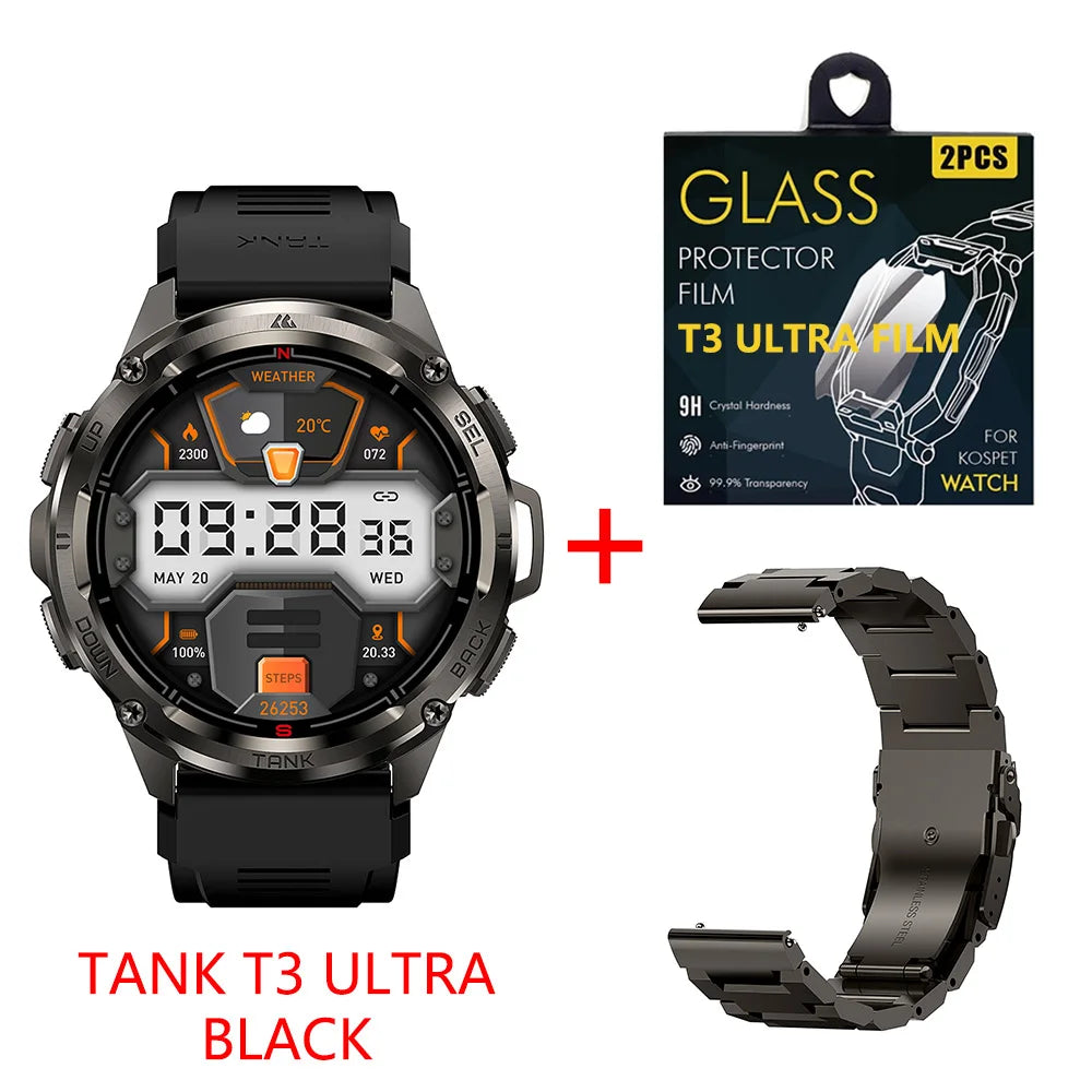 2025 NEW KOSPET TANK T3 Ultra GPS Smart Watches Waterproof