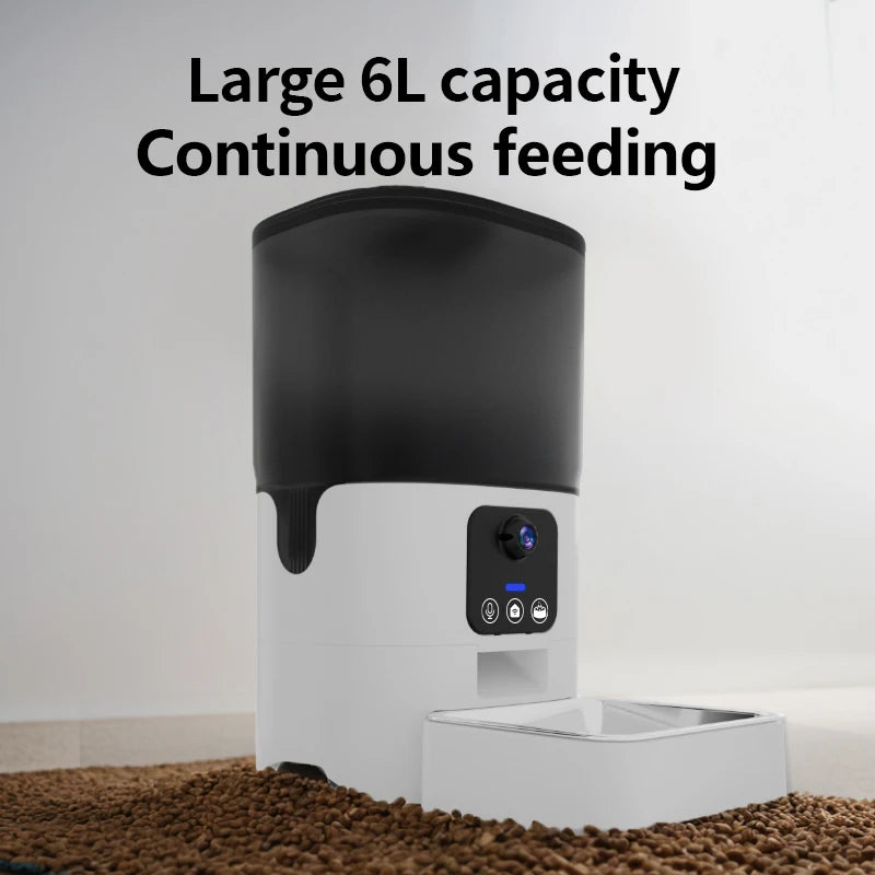PAPIFEED Cat Automatic Feeder 6L Wifi Timed Pet Dispenser