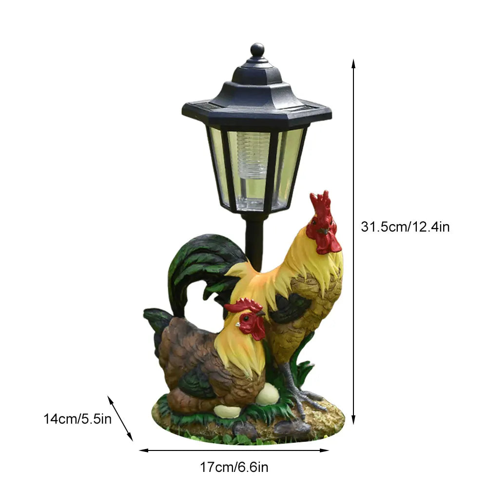Solar Hexagonal Garden Lamp Resin Cute Figurine Light Animal/Child/Gnome Hexagonal Decorative Lamp Courtyard Decoration