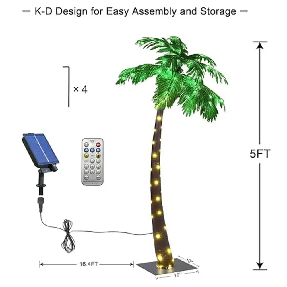 Solar LED Palm Tree Light Decoration for Outdoor or Indoor Use