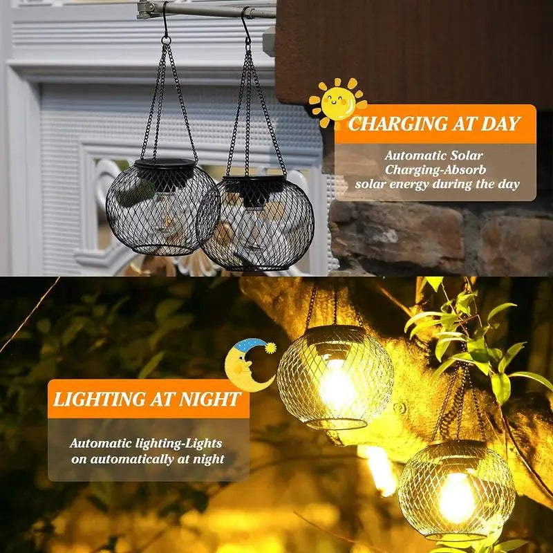 Outdoor Solar Hanging Light, Outdoor Solar Garden Lights, Hanging Light, Garden Decorative Lighting, Waterproof Tree Light