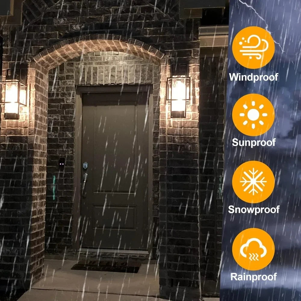 Outdoor Light, 2 Pack, Fixtures Dusk To Dawn Outdoor, 15" Exterior Wall Sconce Waterproof Porch Light, Solar Lights