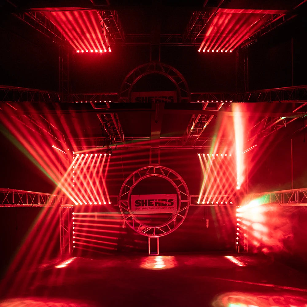 SHEHDS 2/4/8PCS Beam LED 8x12W RGBW Bar Moving Head Stage Lighting DMX512 For DJ Disco Party Night Club Stage Equipment