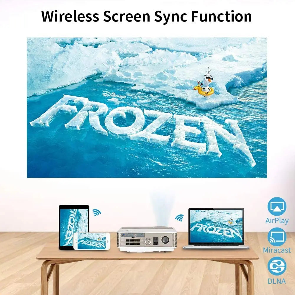 Android 4K Smart Home Theater Projector 1920*1080P Wifi