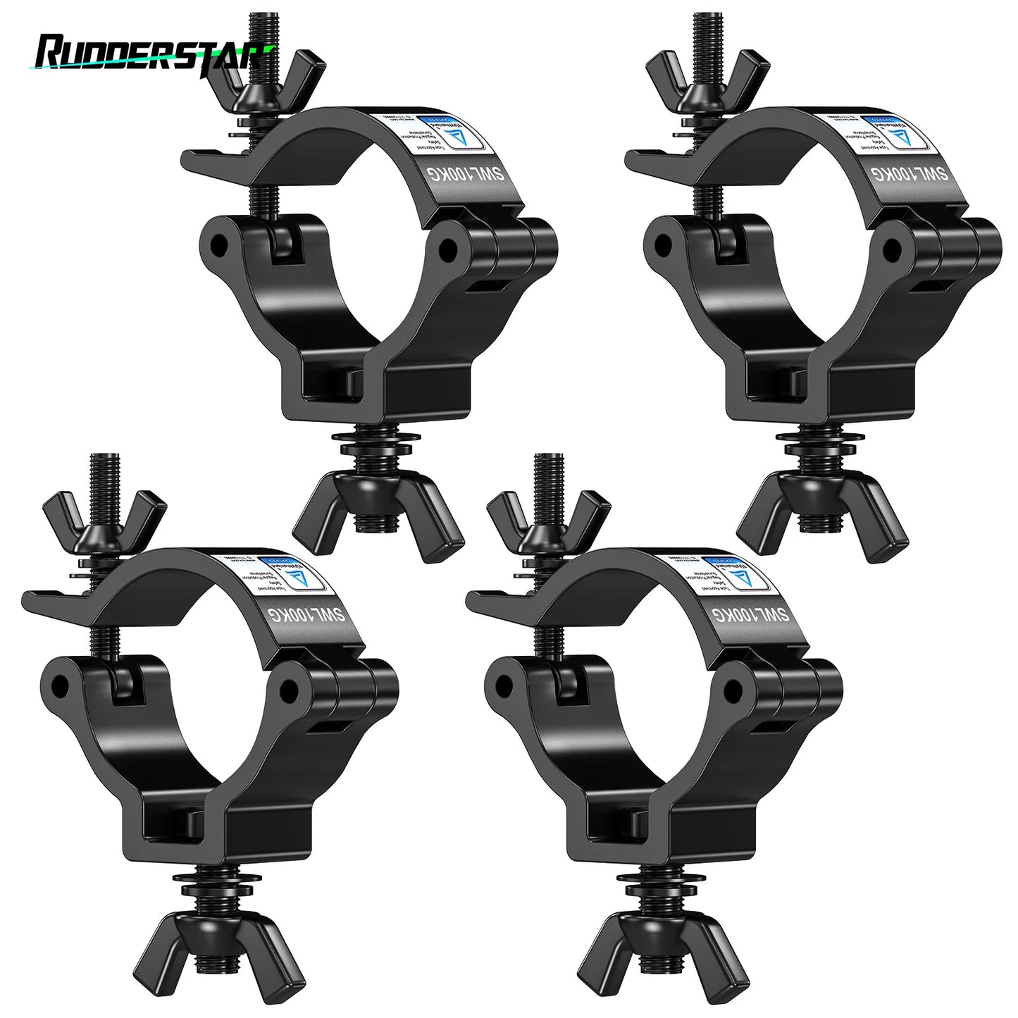2/4PCS Aluminum Lights Hook Stage Lights Clamp Hanger Hooks Bracket Moving Heads Heavy Duty Hook Suitable 48-52MM pipe diameter
