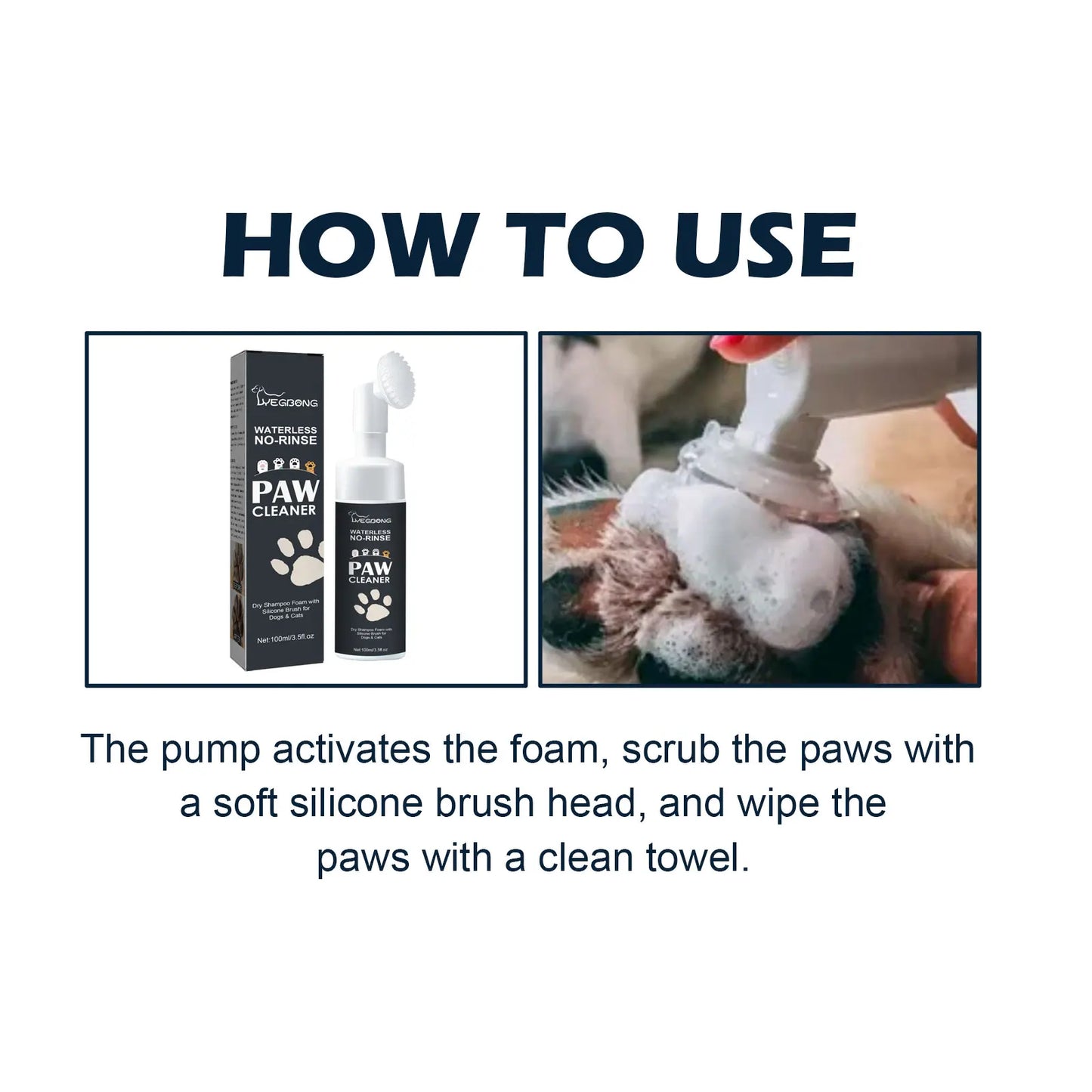 Yegbong Pet Paw Cleaner, Dog Cat Paw Deep Cleansing Foot Pad Care Agent