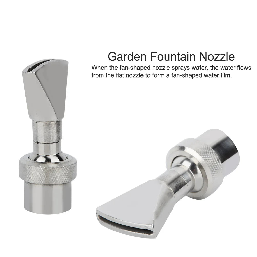 FNPT 6'' DN20 Garden Stainless Steel Fountain Pond Water Nozzle Fan Shape Sprinkler