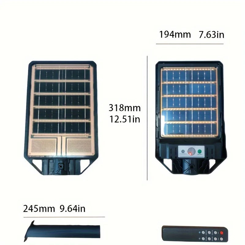 Solar Street Lights Outdoor - Solar Lights Outdoor Waterproof Motion Sensor, Solar Parking Lot Lights Commercial Dusk to Dawn