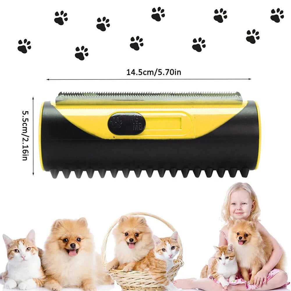Pet Dog Hair Comb Hair Removal Combs Lint Roller Dog Cat Puppy Cleaning Brush Cats Sofa Carpet Hair Shedding Trimmer Deshedding
