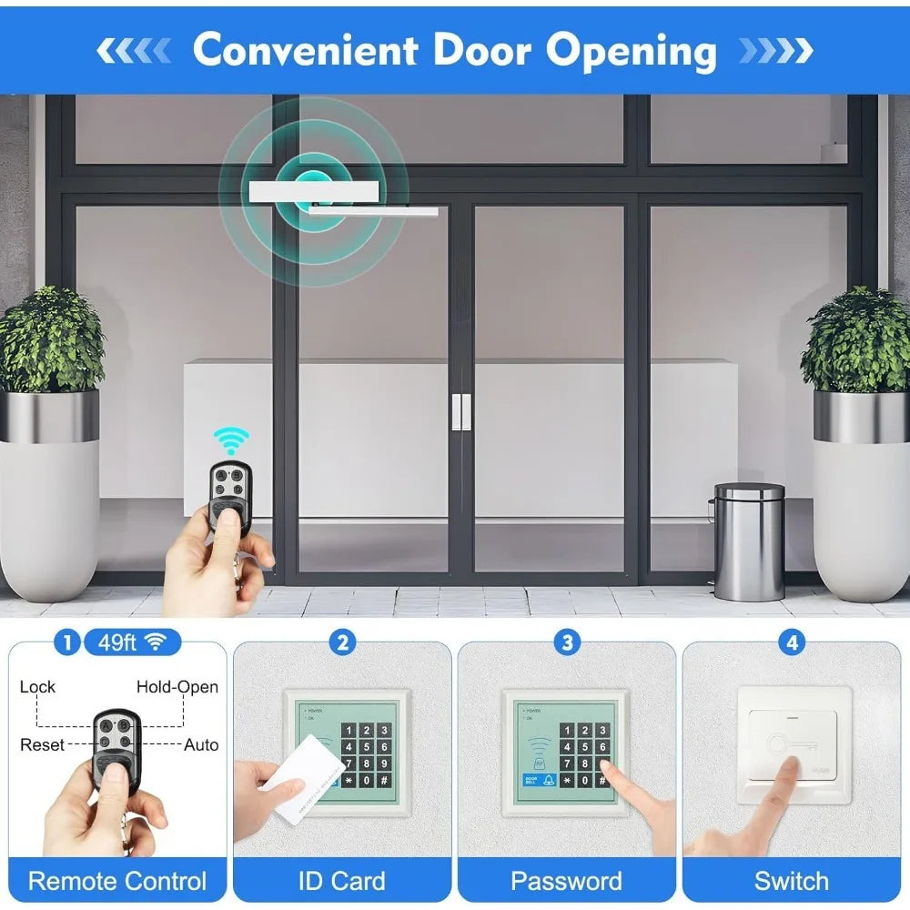Automatic Swing Door Opener Closer 110-220V Electric Swing Gate Home Commercial Electric Automatic Swing Door Opener for Hotel