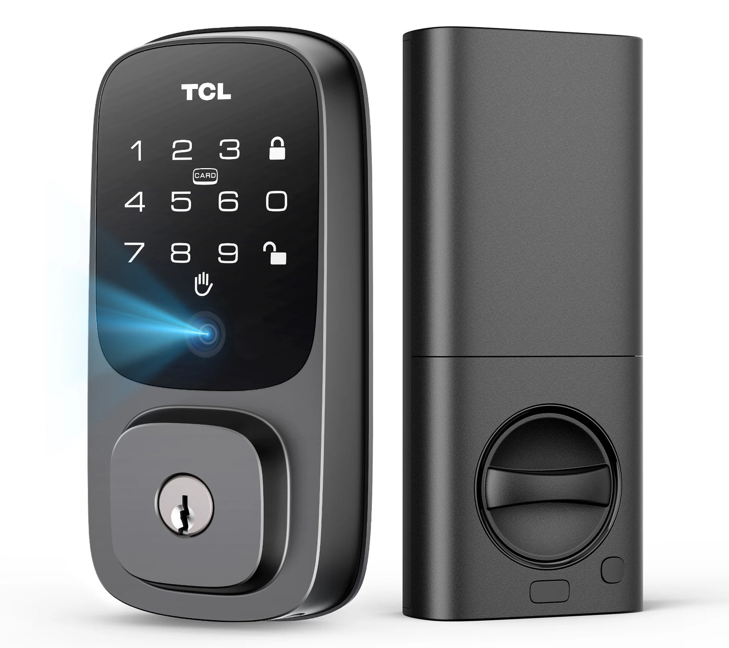 TCL Smart Lock D1 Pro Palm Vein Lock Keyless Entry Door Lock Upgraded Rechargeable Battery Front Door Smart Lock Work with Alexa