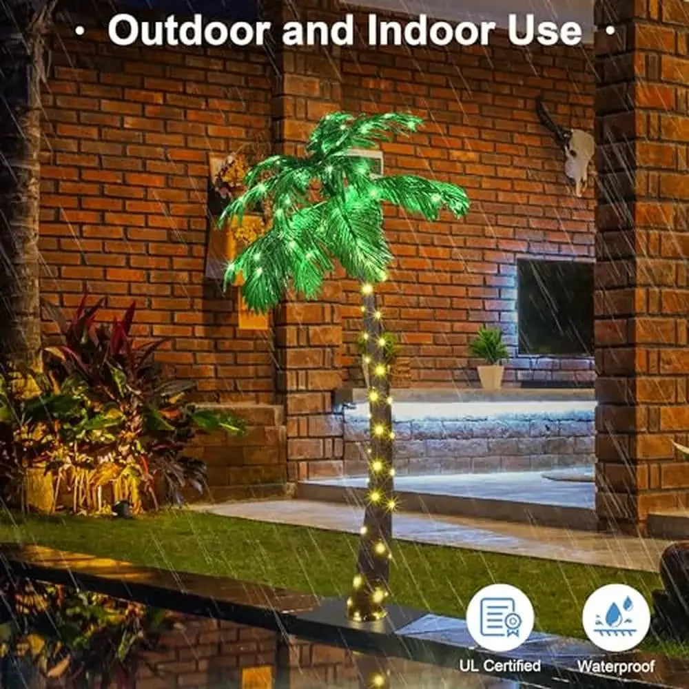 Solar LED Palm Tree Light Decoration for Outdoor or Indoor Use