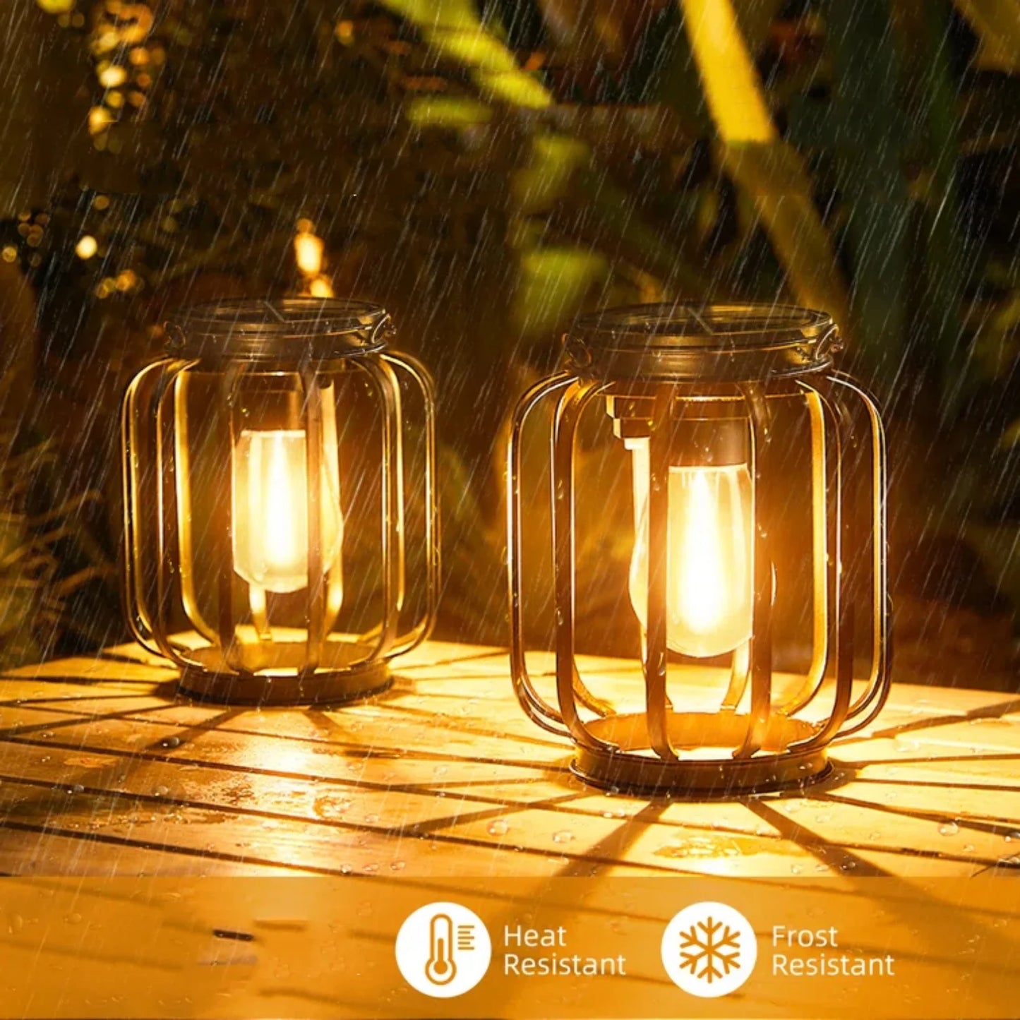 2 Pack Brighter Cylindrical Hanging Solar Lights Outdoor, Auto On/Off Outdoor Solar Lights for Yard Garden Patio Pathway Decor