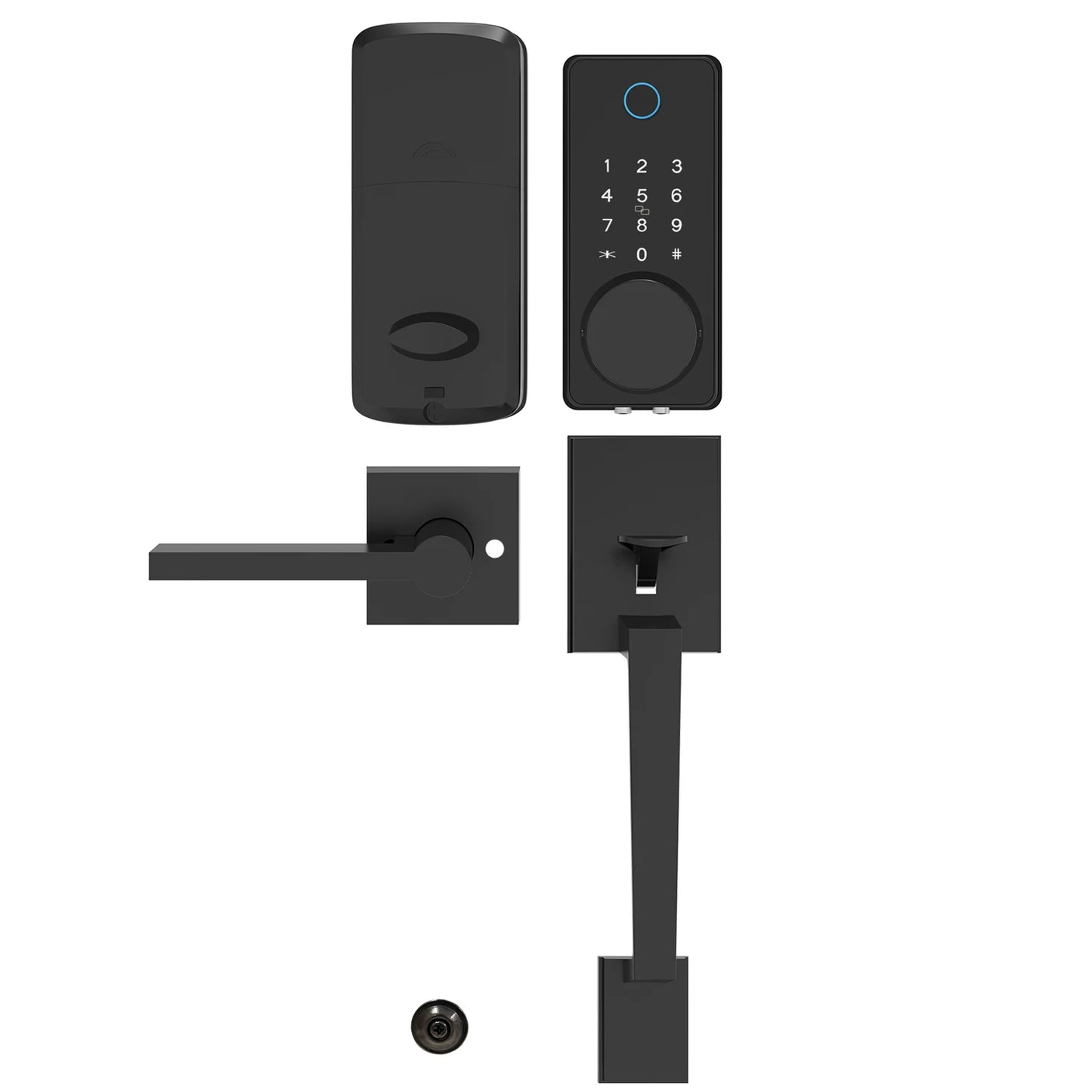 Blacksmith Fingerprint Electronic Door Lock Smart Lock with Front Door Handle Set App Remote Control Unlocking Password Lock