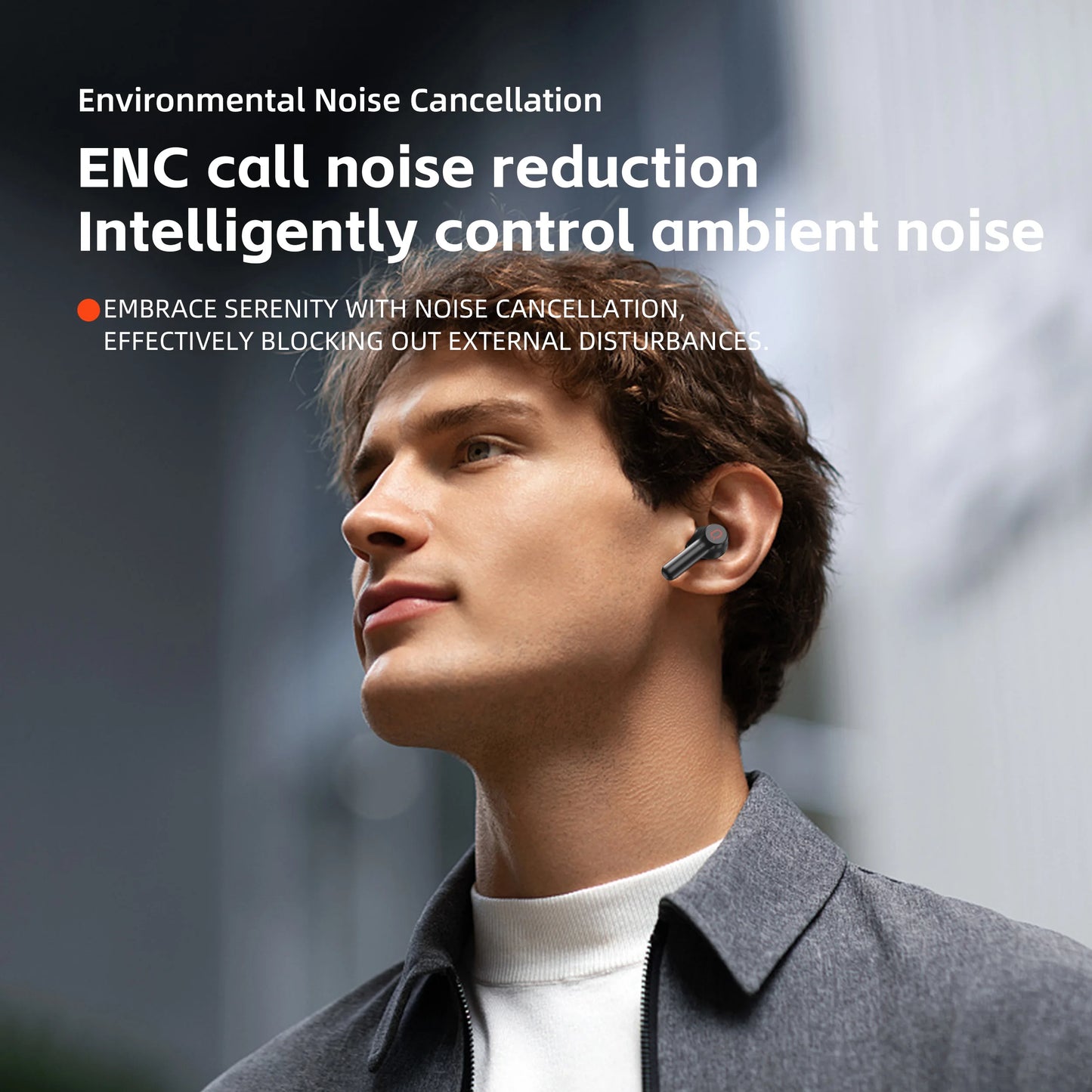 QERE E20 Wireless Headphones, TWS Bluetooth 5.3,HD Microphone,HIFI Earphones,13mm Driver,68Ms Low Latency,4 Mics, ENC Call, New
