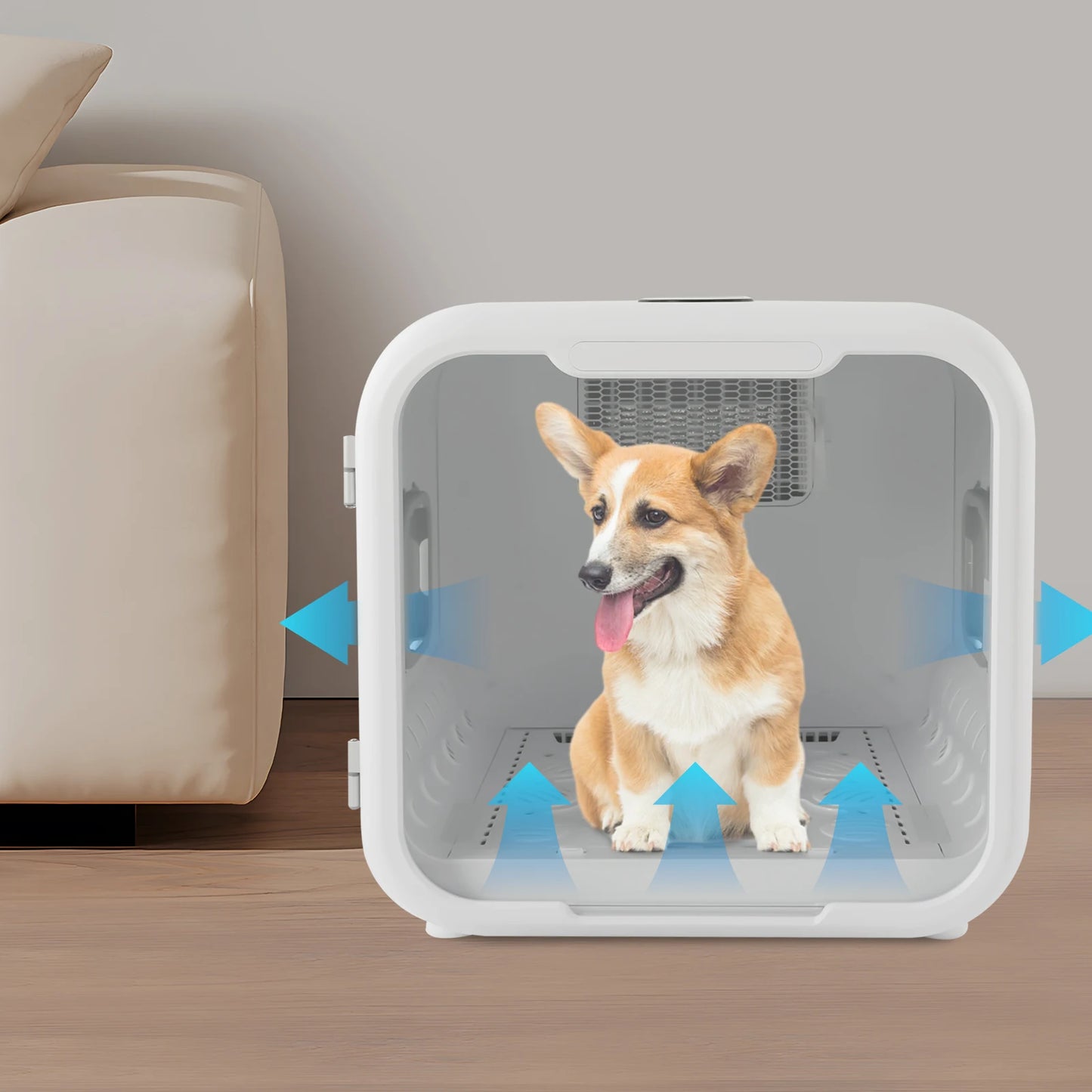 Pet Grooming Hair Dryer Box Adjustable Wind and Temperature Uv Sterilization Cabinet