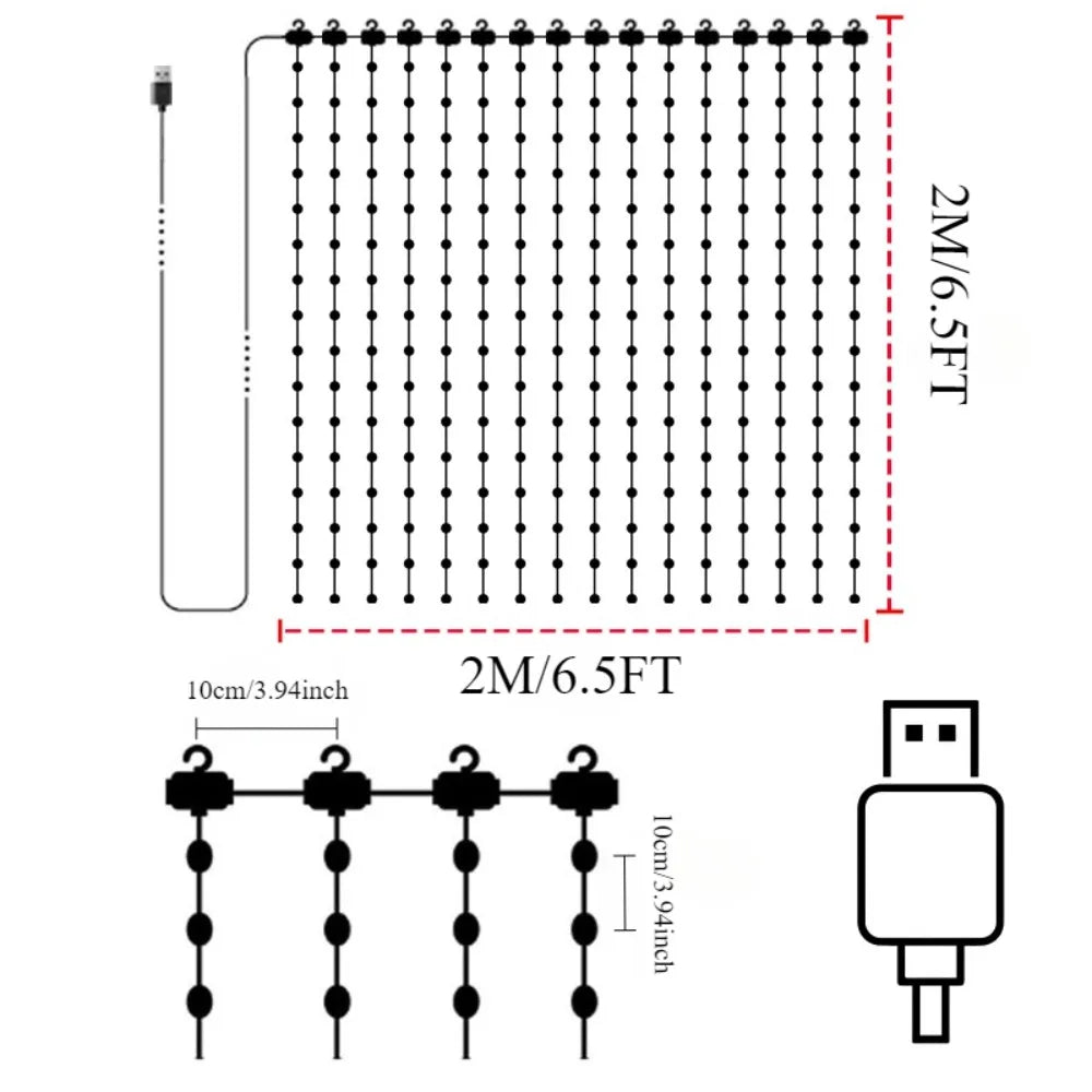 window curtain lights for bedroom fairy lights curtain lights Smart LED Curtain Light give a present
