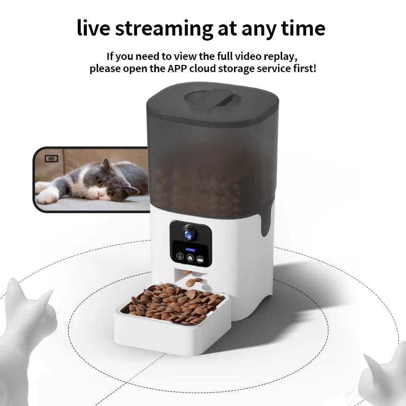 PAPIFEED Cat Automatic Feeder 6L Wifi Timed Pet Dispenser