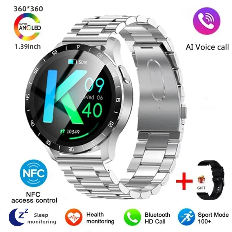 2024 New Bluetooth Call Smart Watch High End Men's Multi Sport Mode NFC IP67 Waterproof Fitness Women's Electronic Watch