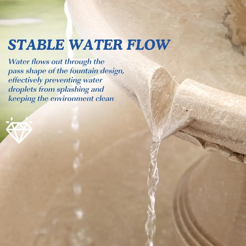 Outdoor Resin Cascading Water Fountain