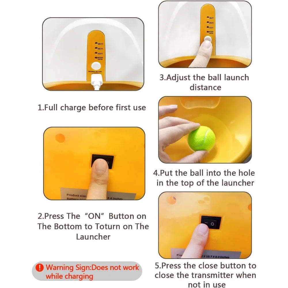 Ball Launcher For Dogs With 12 Tennis Ball, Ball Launcher, Dog Toys