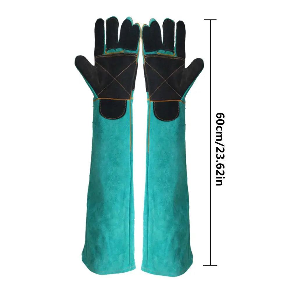 Pet Handling Gloves Strengthened Leather Anti Bite Protective Gloves Pets Grasping Protective Safety Gloves For Catch Cats Dogs
