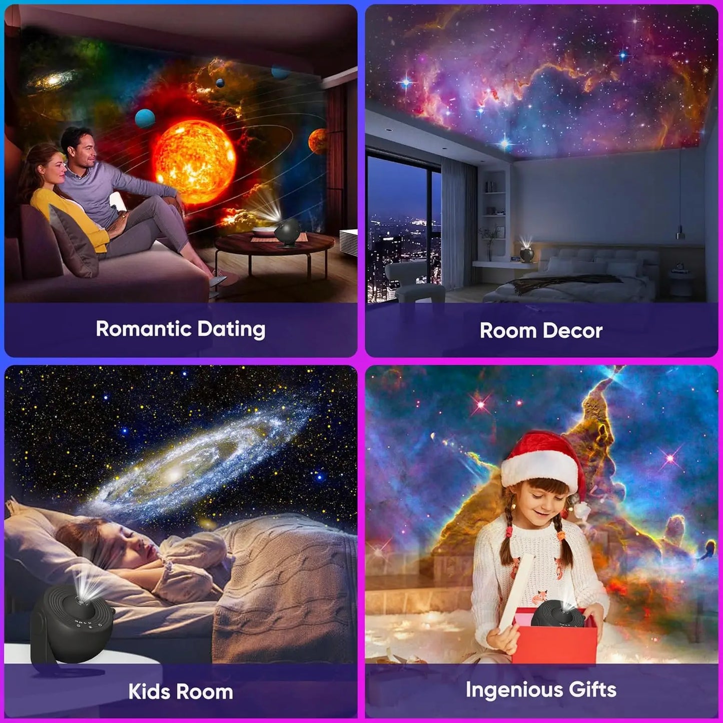 Mexllex HD Starry Sky Globe Galaxy Projection Night Light