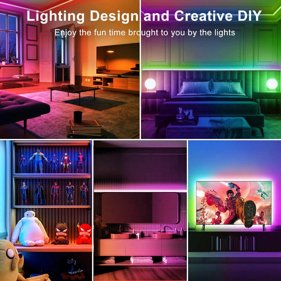 Smart WiFi Led Lights 100ft, Tuya App Controlled Work with Alexa and Google Assistant, Timer Schedule Color Changing forBedroom