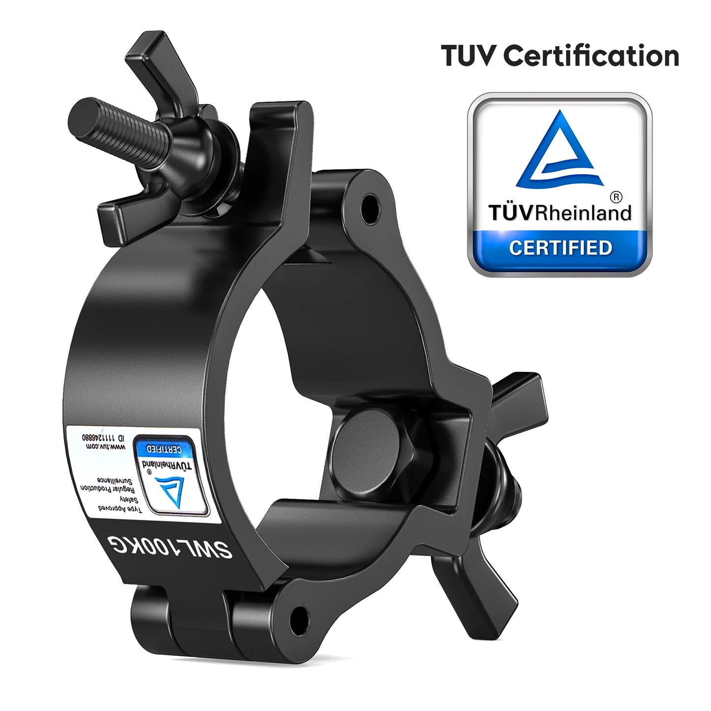 2/4PCS Aluminum Lights Hook Stage Lights Clamp Hanger Hooks Bracket Moving Heads Heavy Duty Hook Suitable 48-52MM pipe diameter