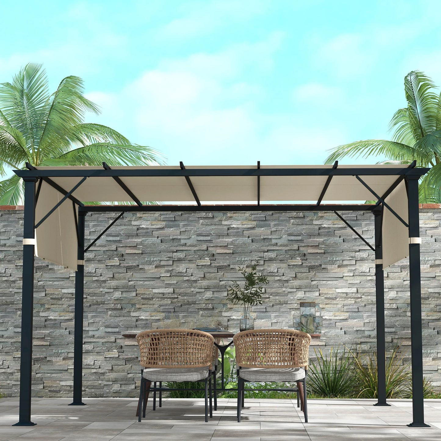 Outsunny 2 Pcs Pergola Shade Cover, Pergola Canopy for 10 X 11.8ft Pergola