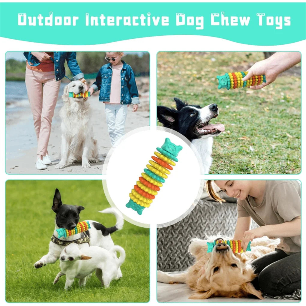 Dog Chew Toys for Aggressive Chewers, Durable Dog Toys for Large Medium Small Breed Dogs, Rubber Indestructible Dog Teething Toy