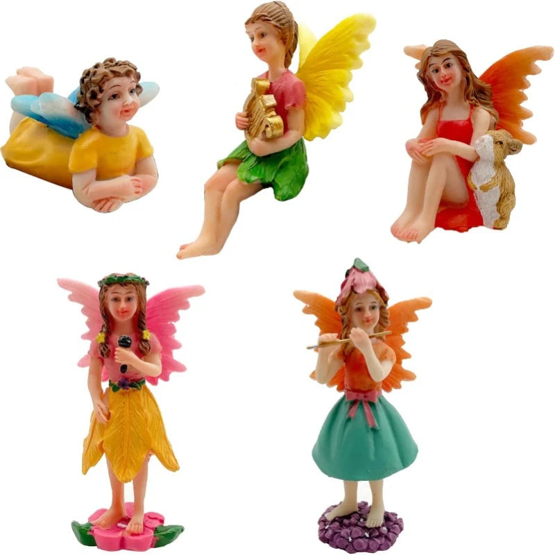 Garden Statues Fairies Set of 10 Pcs Miniature Outdoor Decor