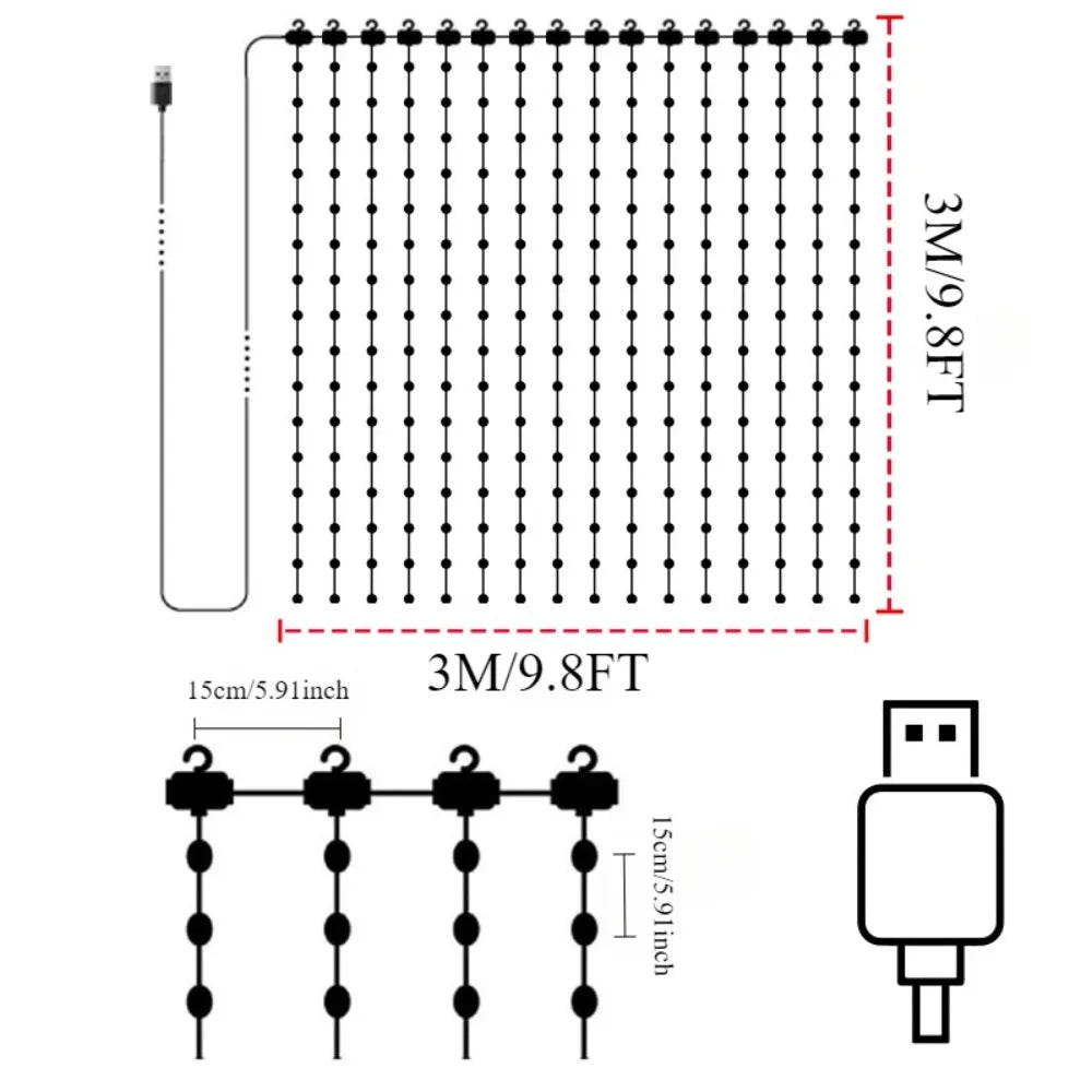 window curtain lights for bedroom fairy lights curtain lights Smart LED Curtain Light give a present