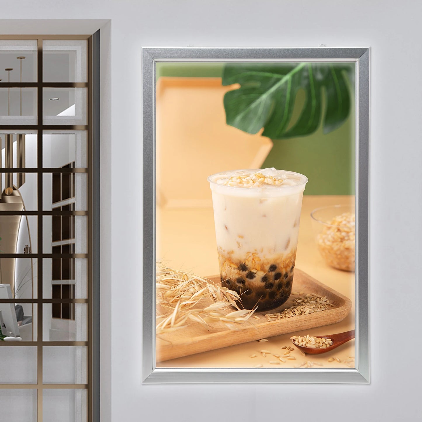 New LED Backlit Movie Poster Frame Slim Snap Aluminum LED Light Box for Poster Ad Menu/Commercial Sign Menu Display