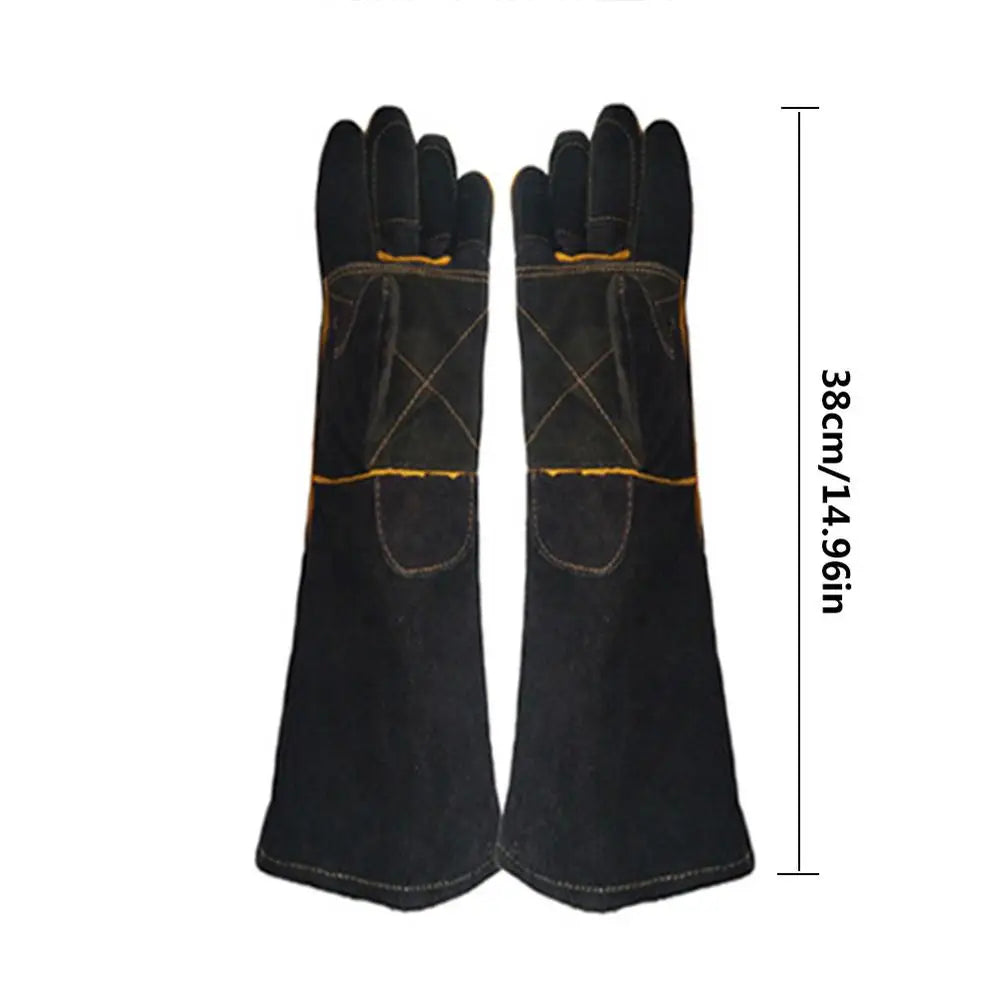 Pet Handling Gloves Strengthened Leather Anti Bite Protective Gloves Pets Grasping Protective Safety Gloves For Catch Cats Dogs