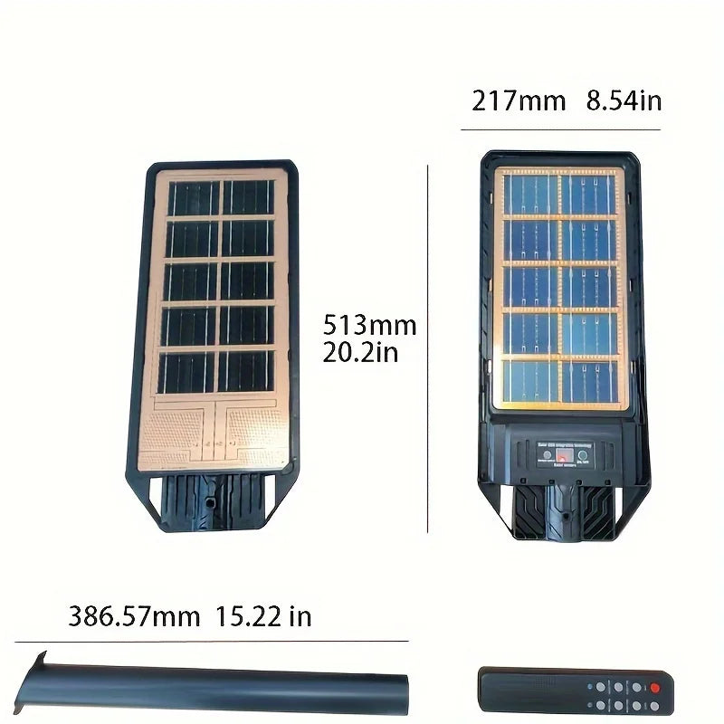 Solar Street Lights Outdoor - Solar Lights Outdoor Waterproof Motion Sensor, Solar Parking Lot Lights Commercial Dusk to Dawn