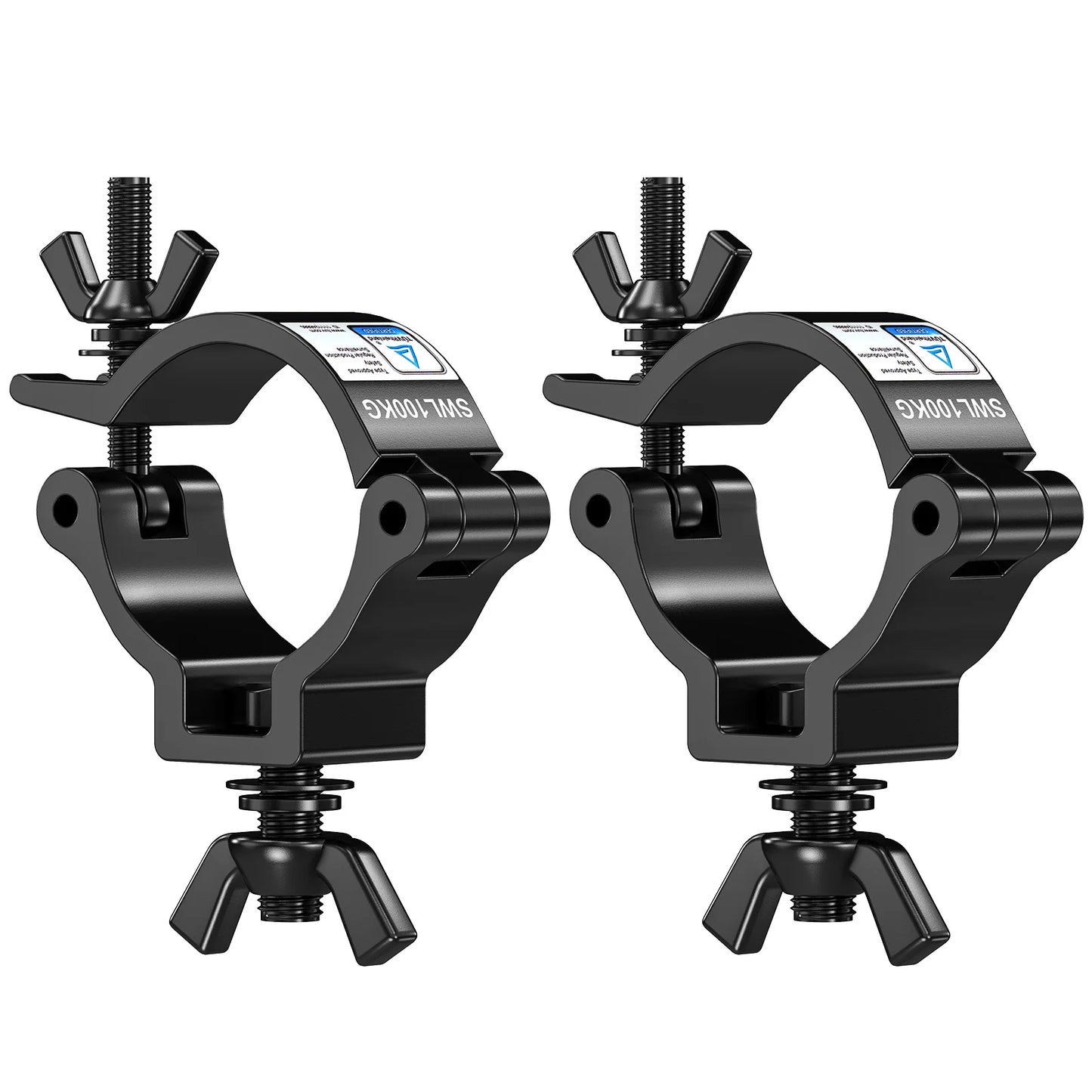 2/4PCS Aluminum Lights Hook Stage Lights Clamp Hanger Hooks Bracket Moving Heads Heavy Duty Hook Suitable 48-52MM pipe diameter